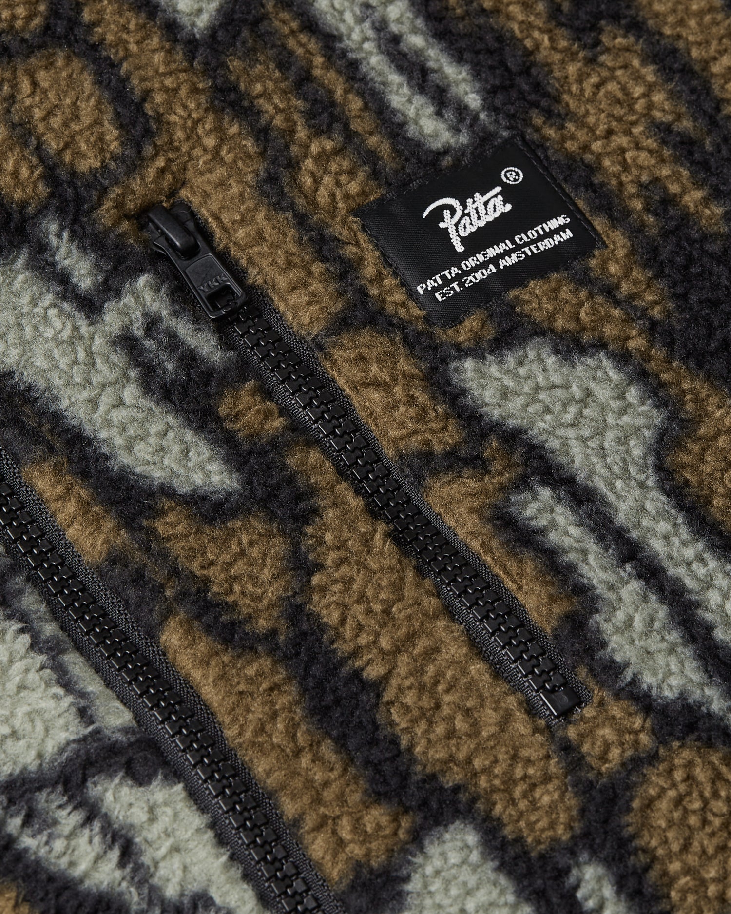 Patta Woodie Fleece Jacket (Slate Black)