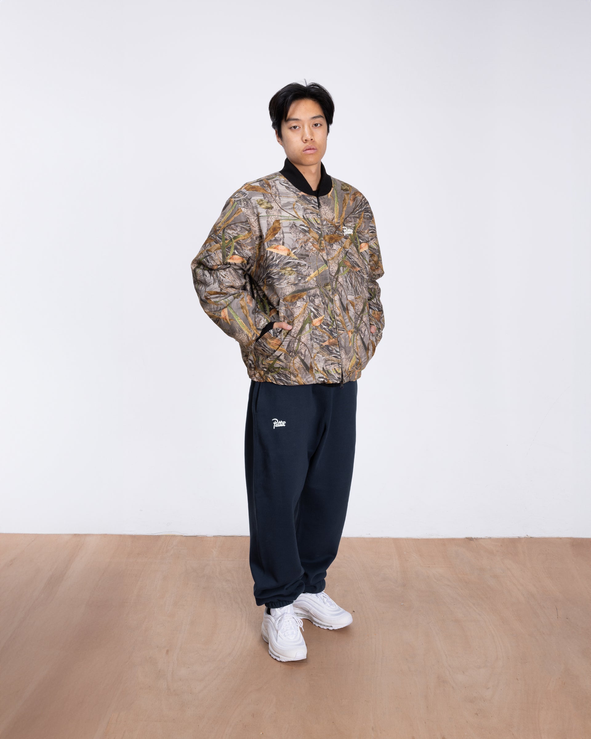 Patta Nature Print Reversible Canvas Bomber Jacket