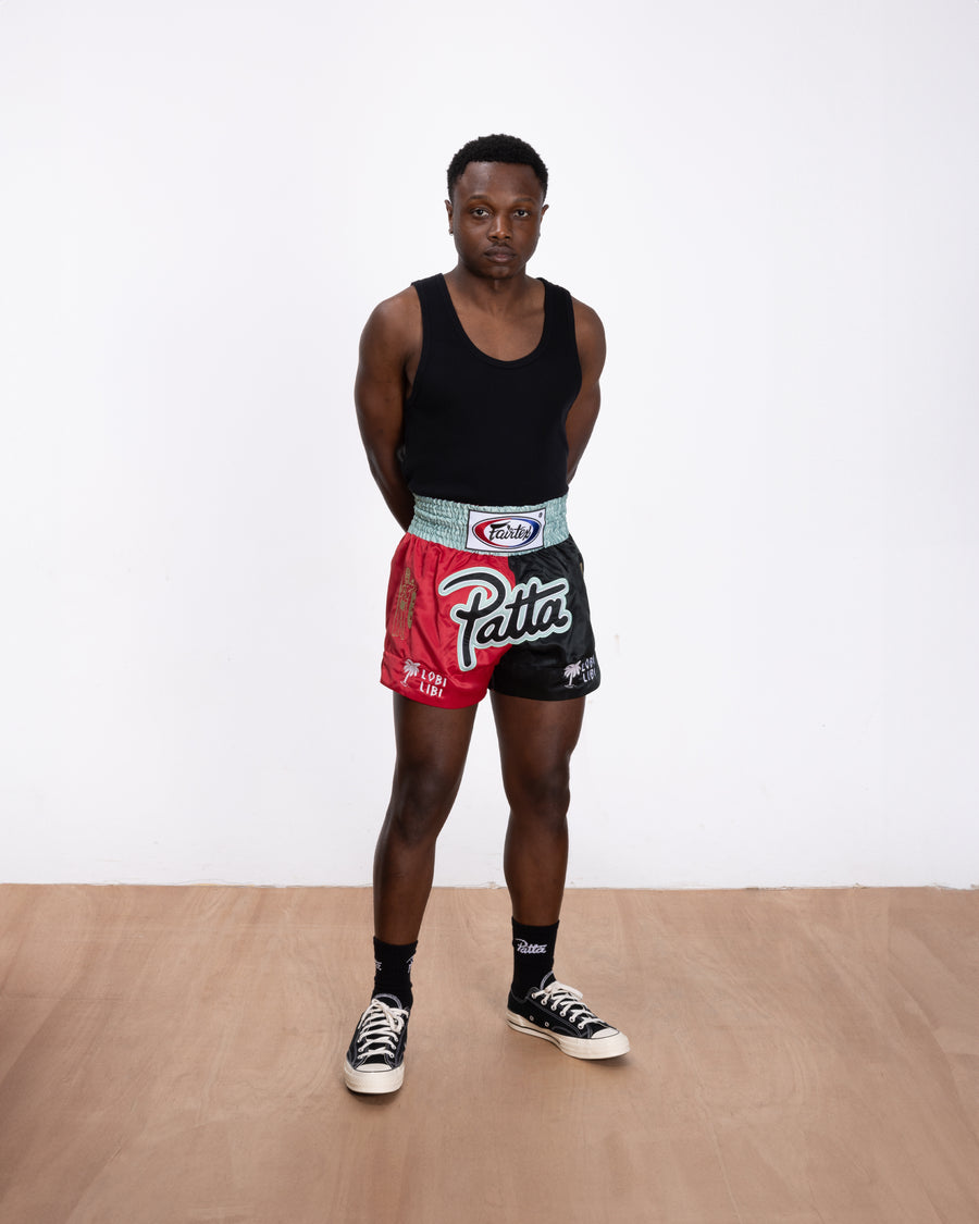 Patta x Fairtex Muay Thai Shorts (Multi/Red/Black)