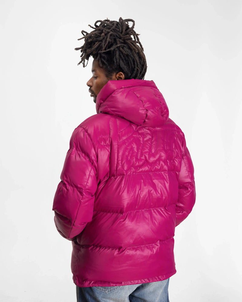Patta Quilted Script Logo Puffer Jacket (Boysenberry) Patta