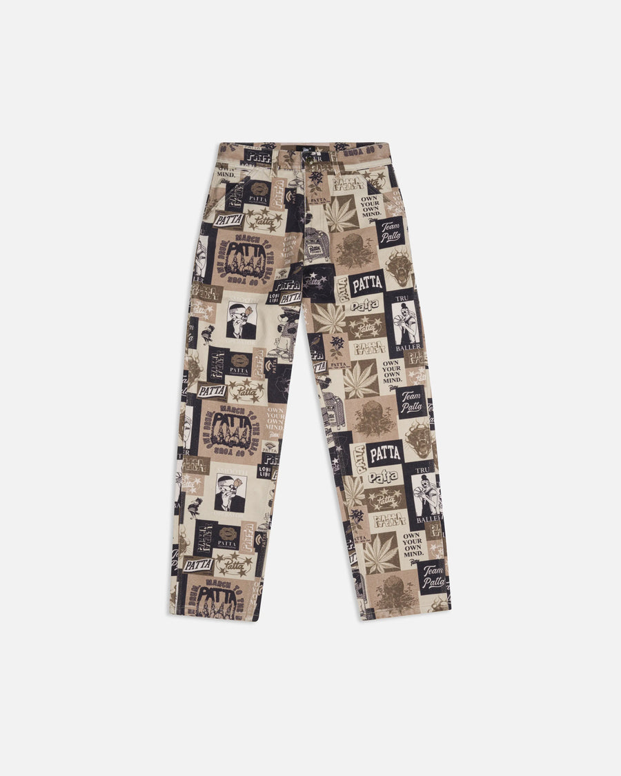 Patta Collage Canvas Pants (Multi) Patta