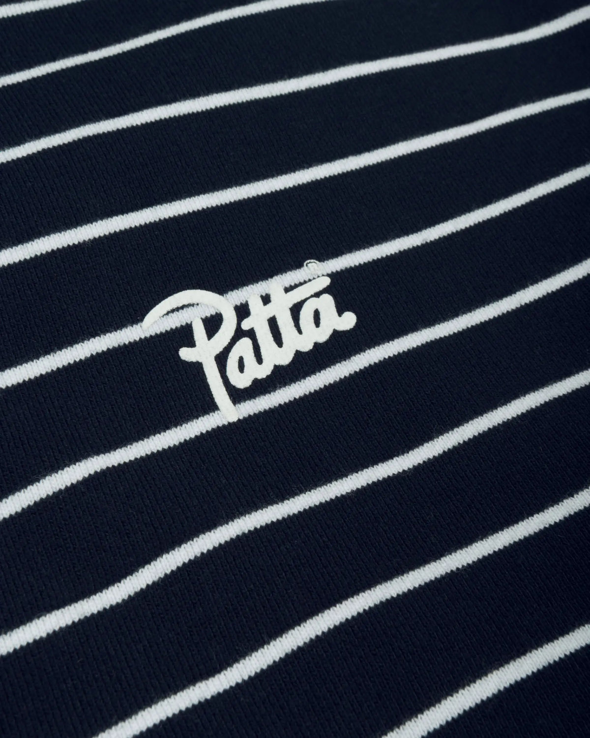 Patta Striped Zip Up Hooded Sweater (Black Iris) Patta
