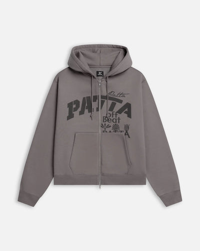 Patta Off Beat Zip Up Hooded Sweater (Brushed Nickel) Patta