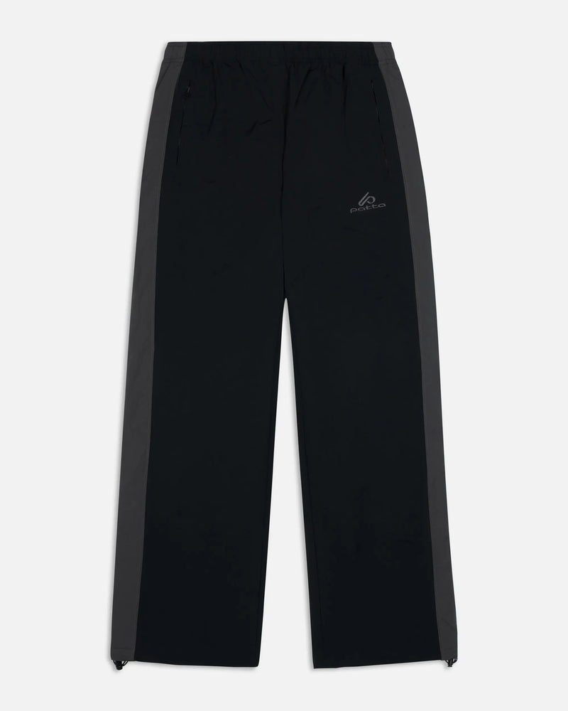 Patta Panelled Oversized Track Pants (Black) Patta