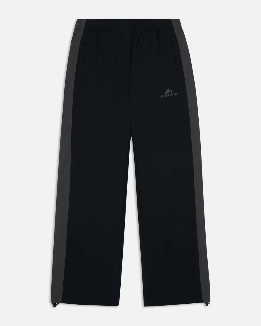 Patta Panelled Oversized Track Pants (Black) Patta