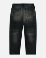 Patta Dark Dirty Whiskers Baggy Denim Pants (Black) Patta