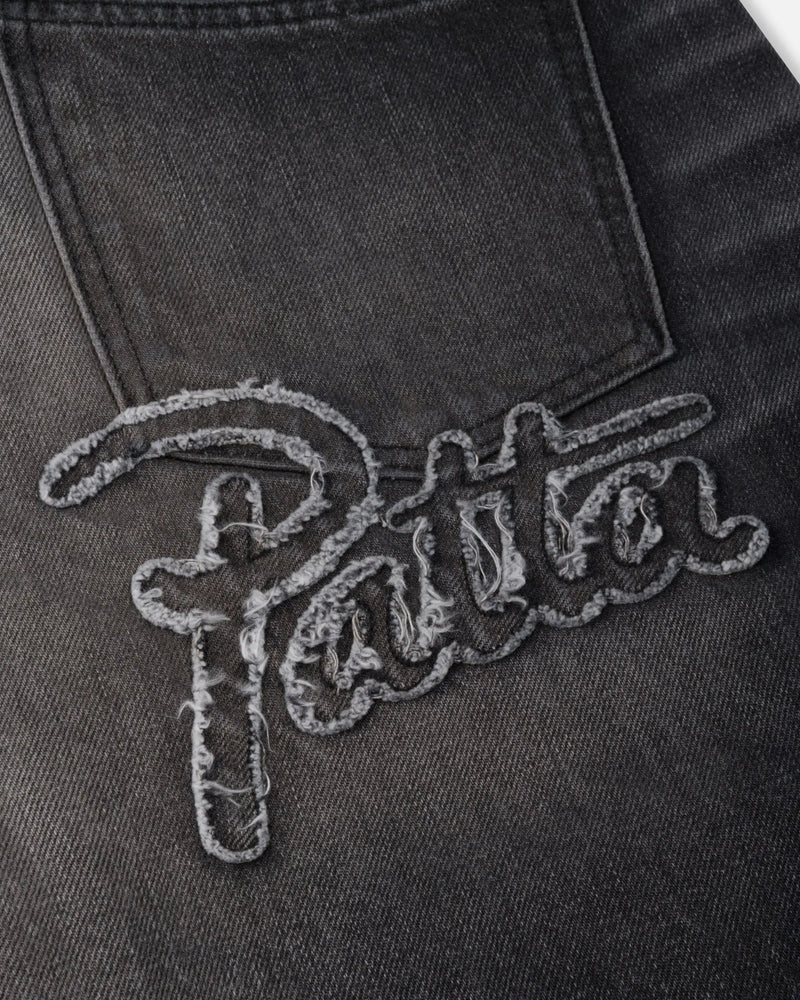 Patta Dark Dirty Whiskers Baggy Denim Pants (Black) Patta