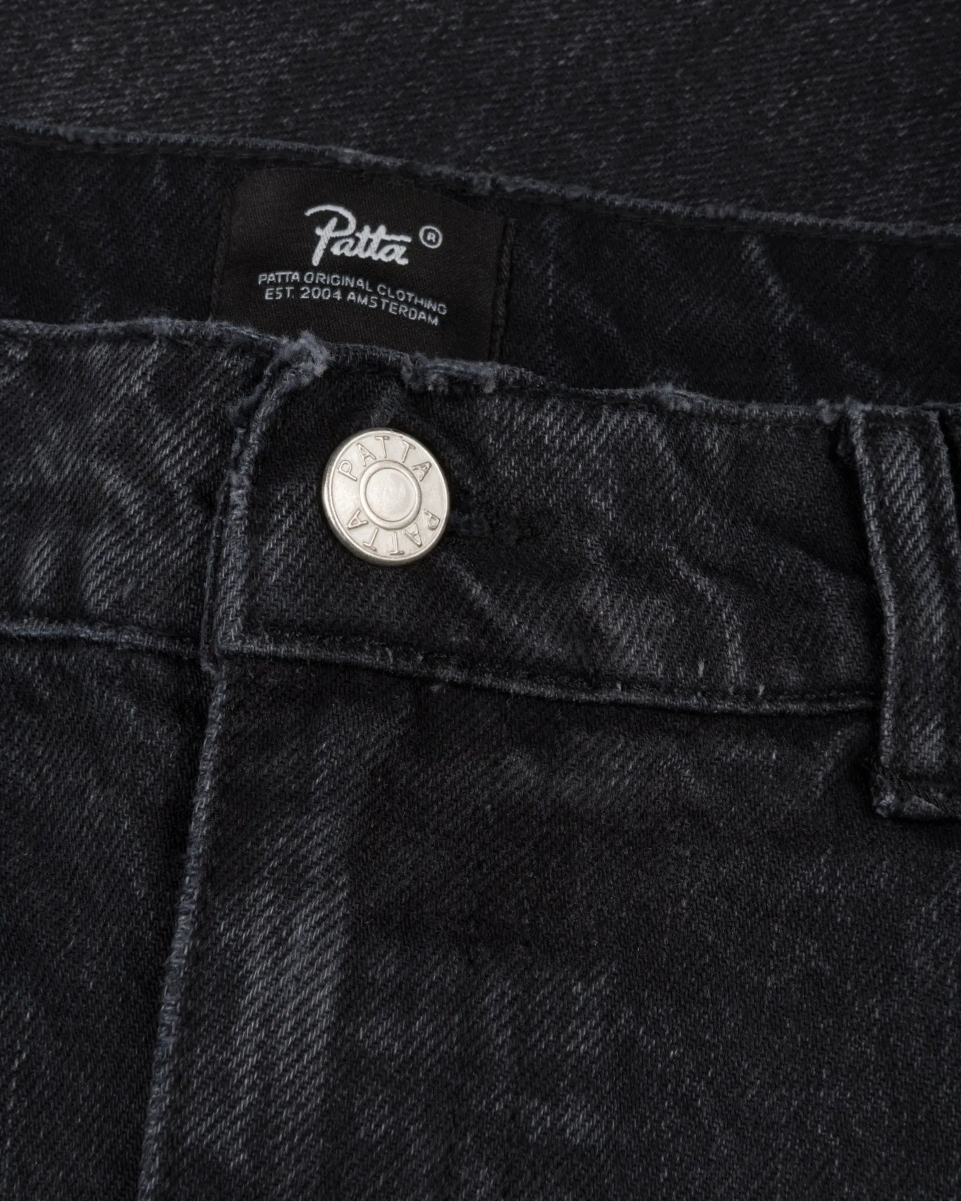 Patta Dark Dirty Whiskers Baggy Denim Pants (Black) Patta