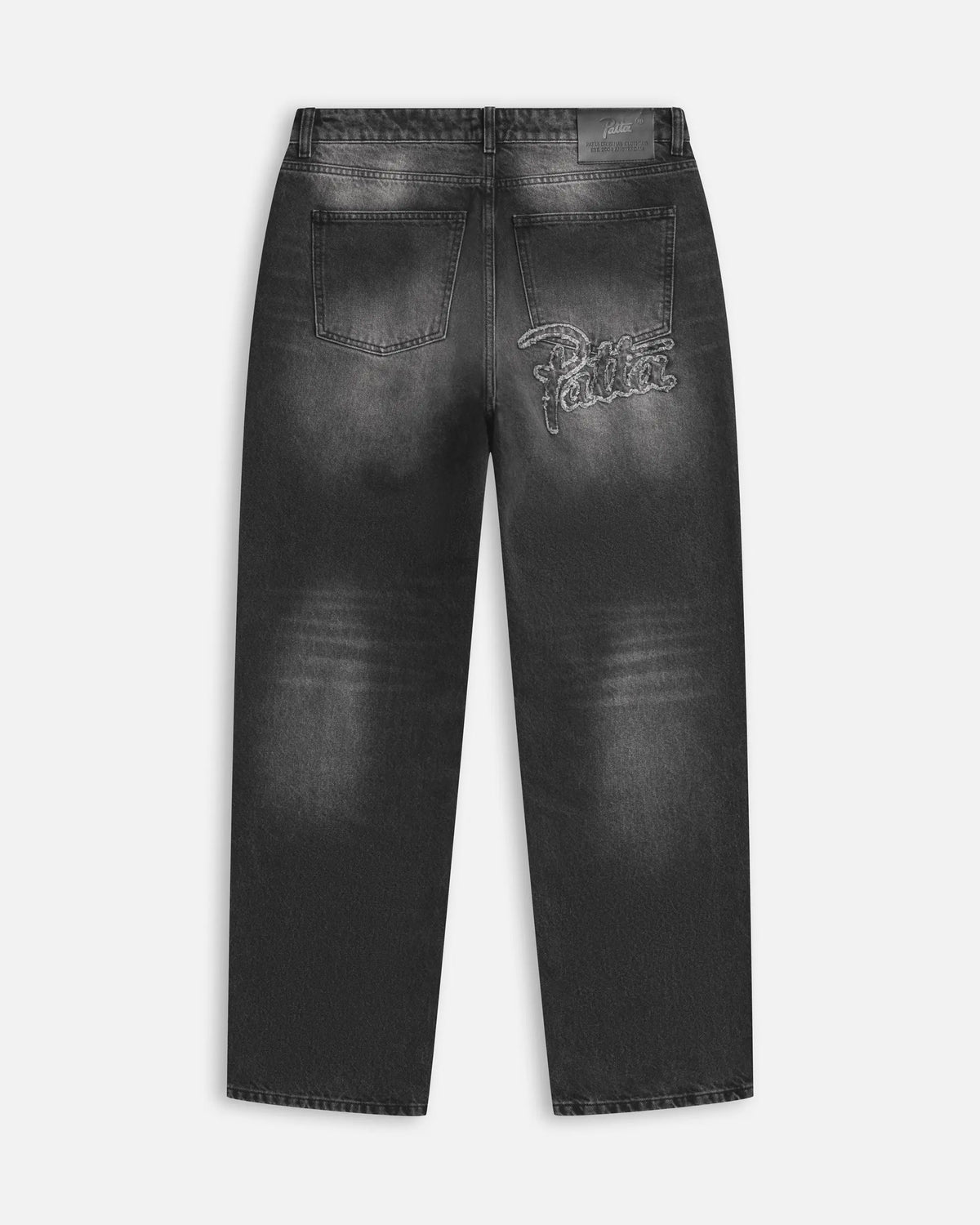 Patta Dark Dirty Whiskers Baggy Denim Pants (Black) Patta