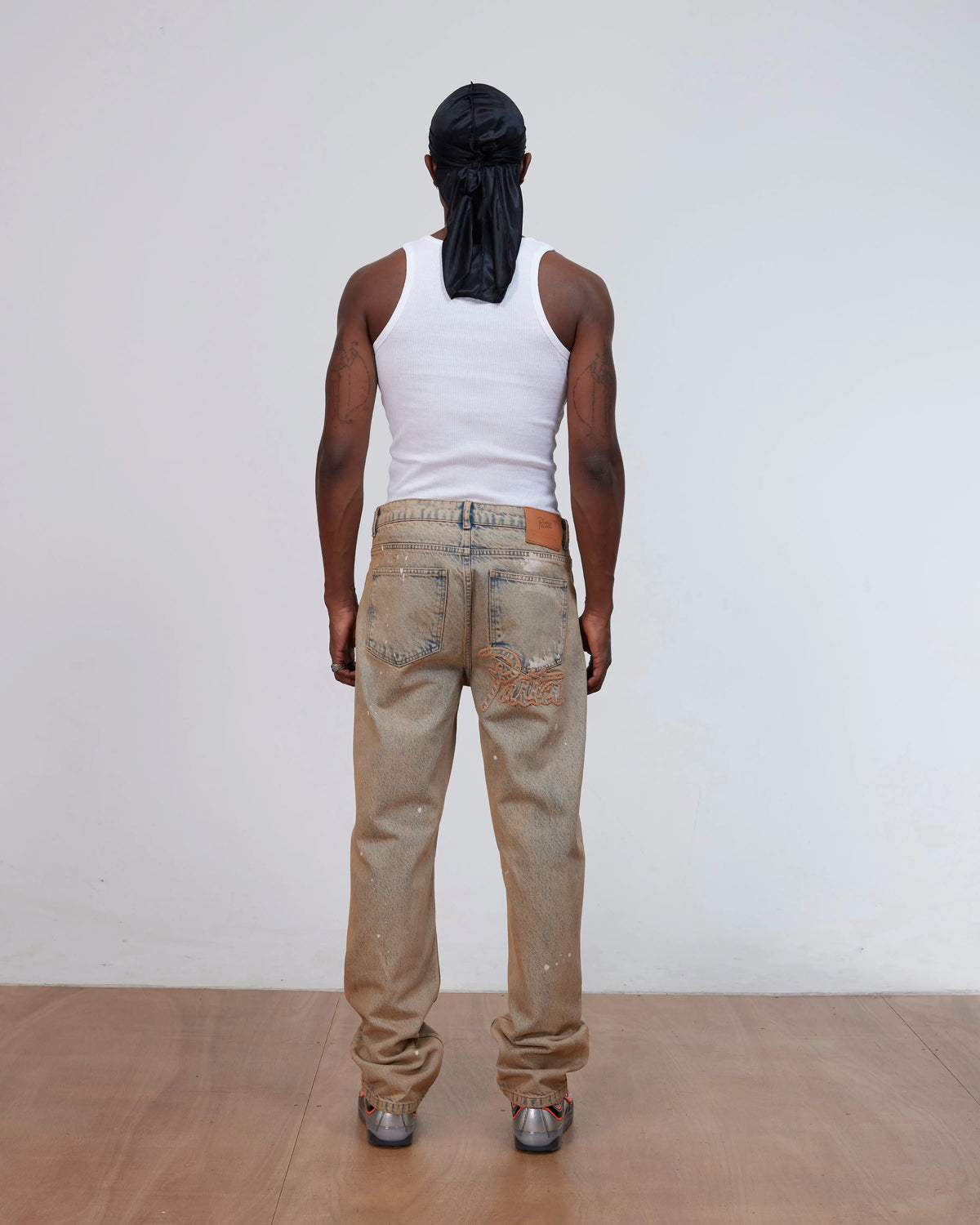 Patta Dirty Splatter Straight Leg Denim Pants (Sandwashed Light Blue Denim) Patta