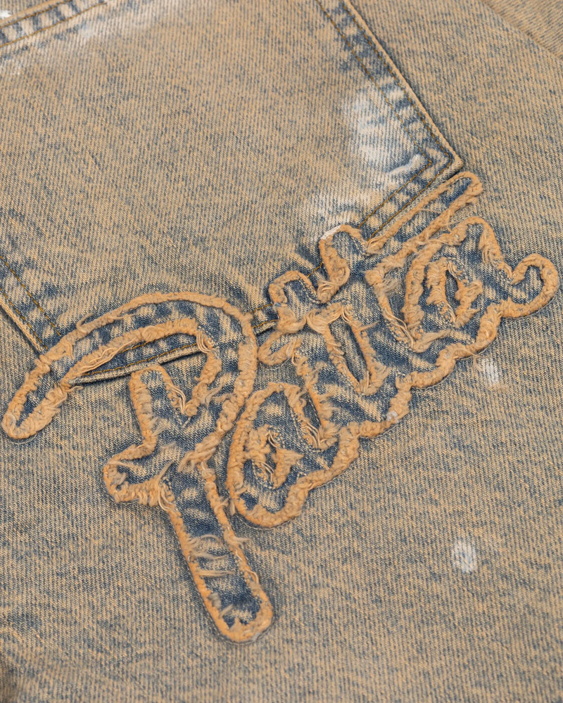 Patta Dirty Splatter Straight Leg Denim Pants (Sandwashed Light Blue Denim) Patta