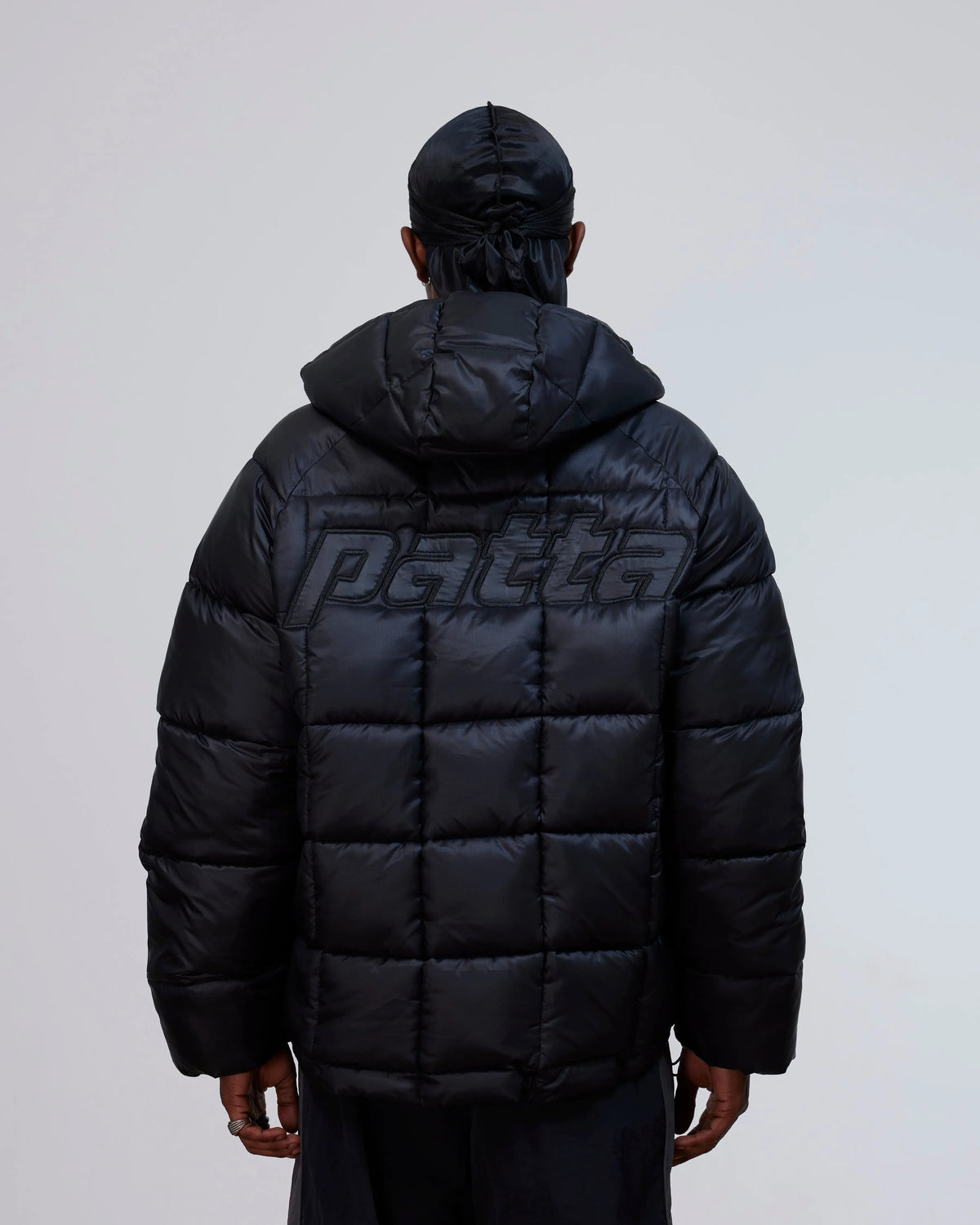 Patta Square Quilted Puffer Jacket (Black) Patta