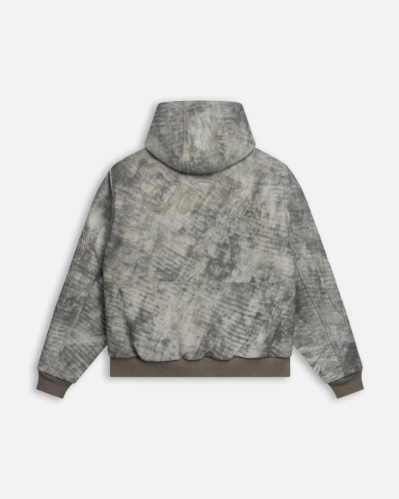 Patta Leather Hooded Bomber Jacket (Moonless Night) Patta