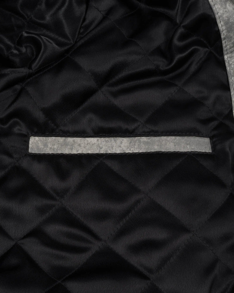 Patta Leather Hooded Bomber Jacket (Moonless Night) Patta