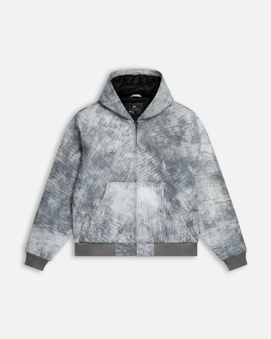 Patta Leather Hooded Bomber Jacket (Moonless Night) Patta