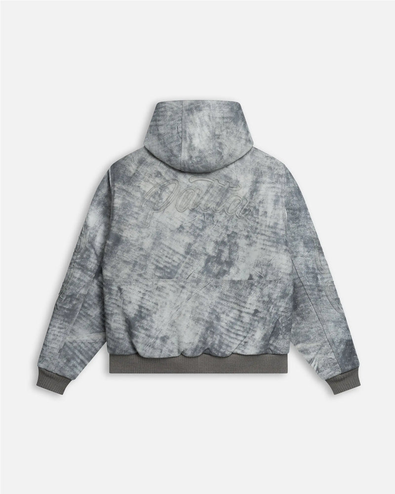 Patta Leather Hooded Bomber Jacket (Moonless Night) Patta