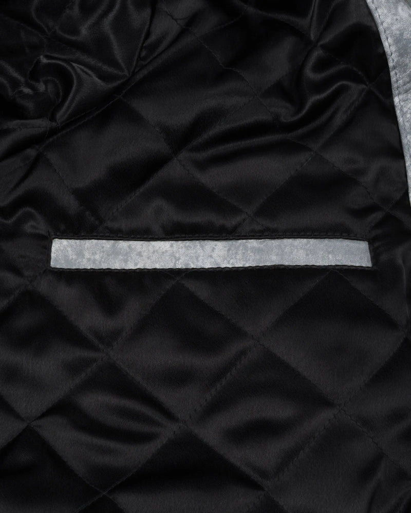 Patta Leather Hooded Bomber Jacket (Moonless Night) Patta