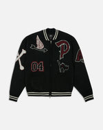 Patta Ribbed Knitted Cardigan (Grey Pinstripe) Patta