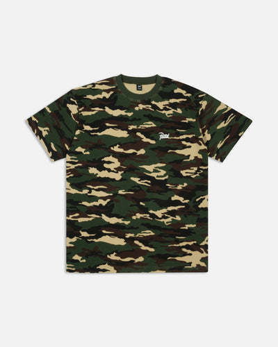 Patta Waffle Script Logo T-Shirt (Woodland Camo) Patta