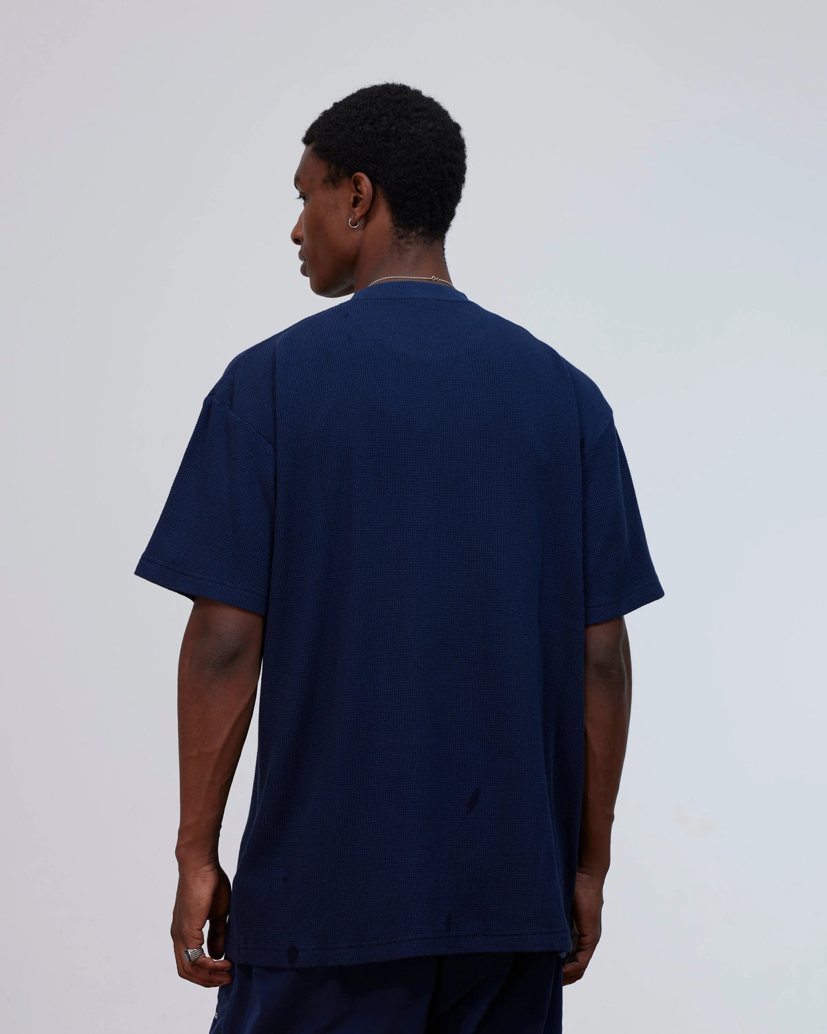Patta Waffle Script Logo T-Shirt (Black Iris) Patta