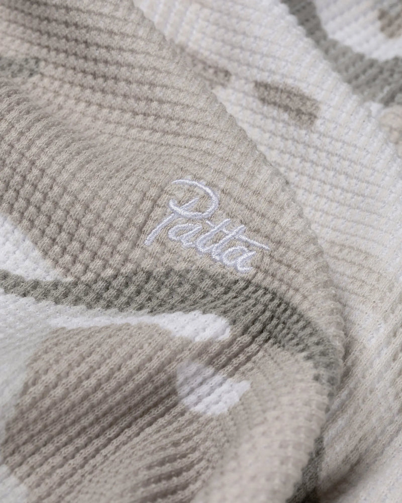 Patta Ghost Spray Camo Waffle Long Sleeve (Pussywillow Grey) Patta