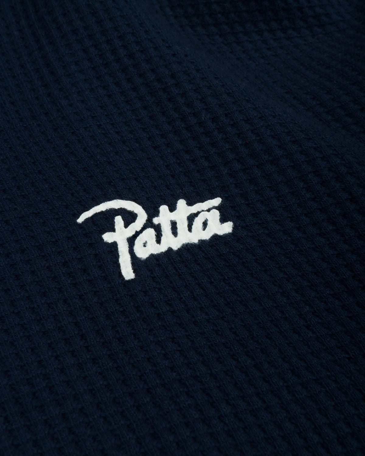 Patta Waffle Reversible Zip Up Hooded Sweater (Black Iris) Patta