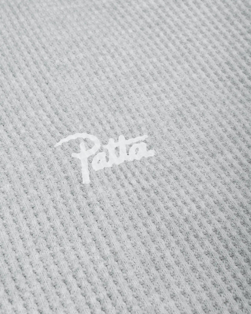 Patta Waffle Reversible Zip Up Hooded Sweater (Grey heather) Patta