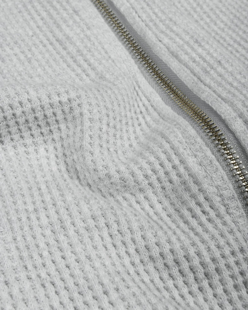 Patta Waffle Reversible Zip Up Hooded Sweater (Grey heather) Patta