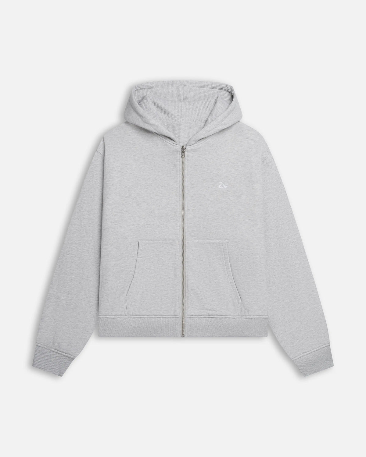 Patta Waffle Reversible Zip Up Hooded Sweater (Grey heather) Patta