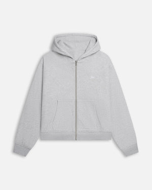 Patta Waffle Reversible Zip Up Hooded Sweater (Grey heather) Patta