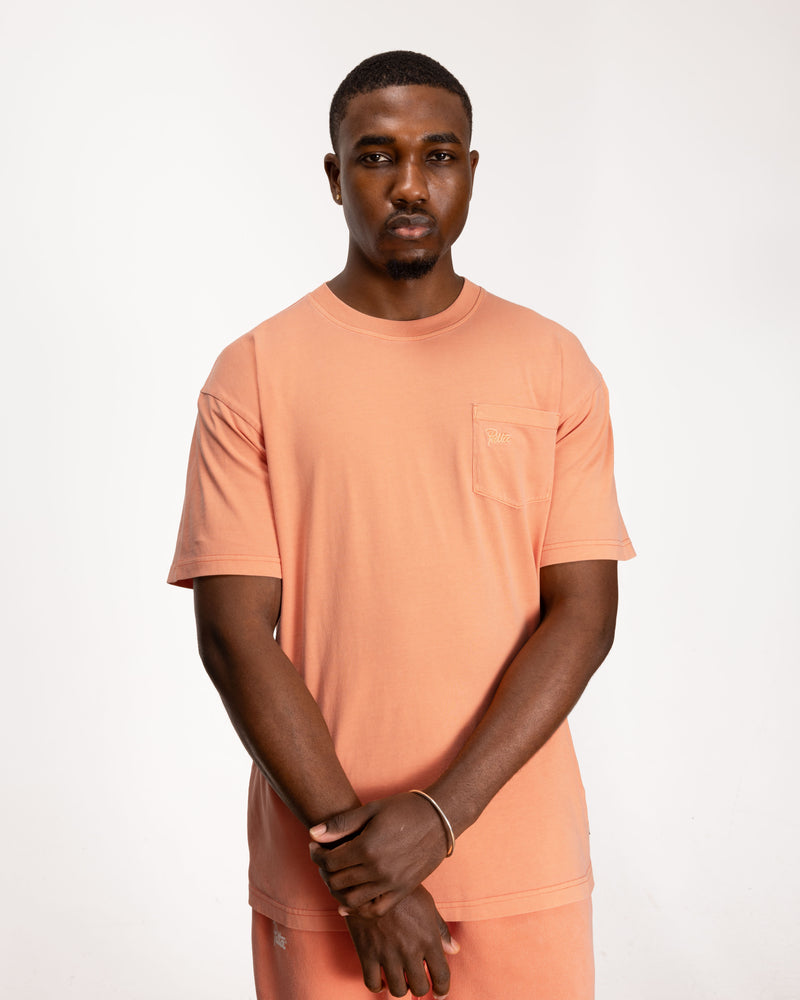 Patta Basic Washed Pocket T-Shirt - Melon