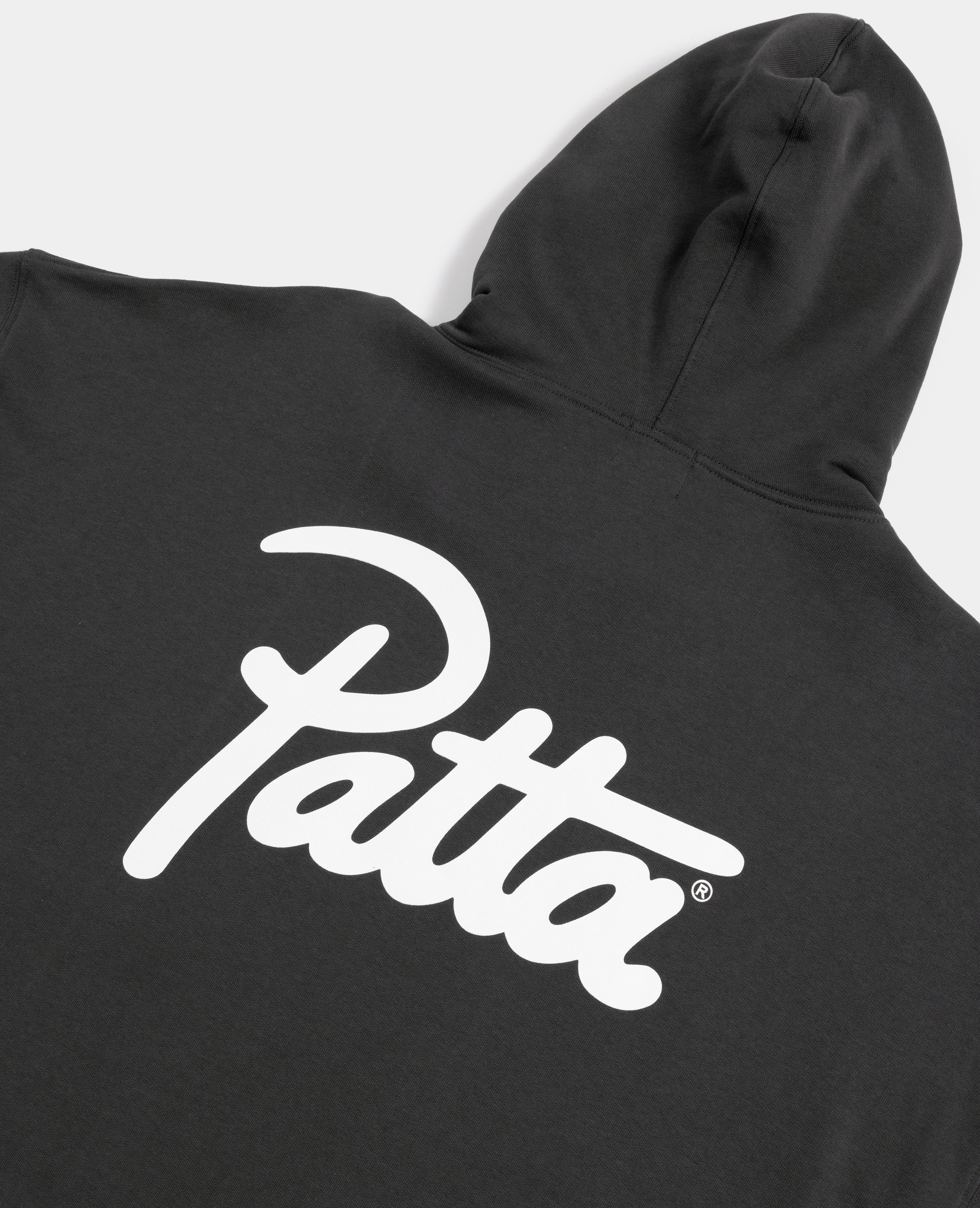 Patta script sale logo hooded sweater