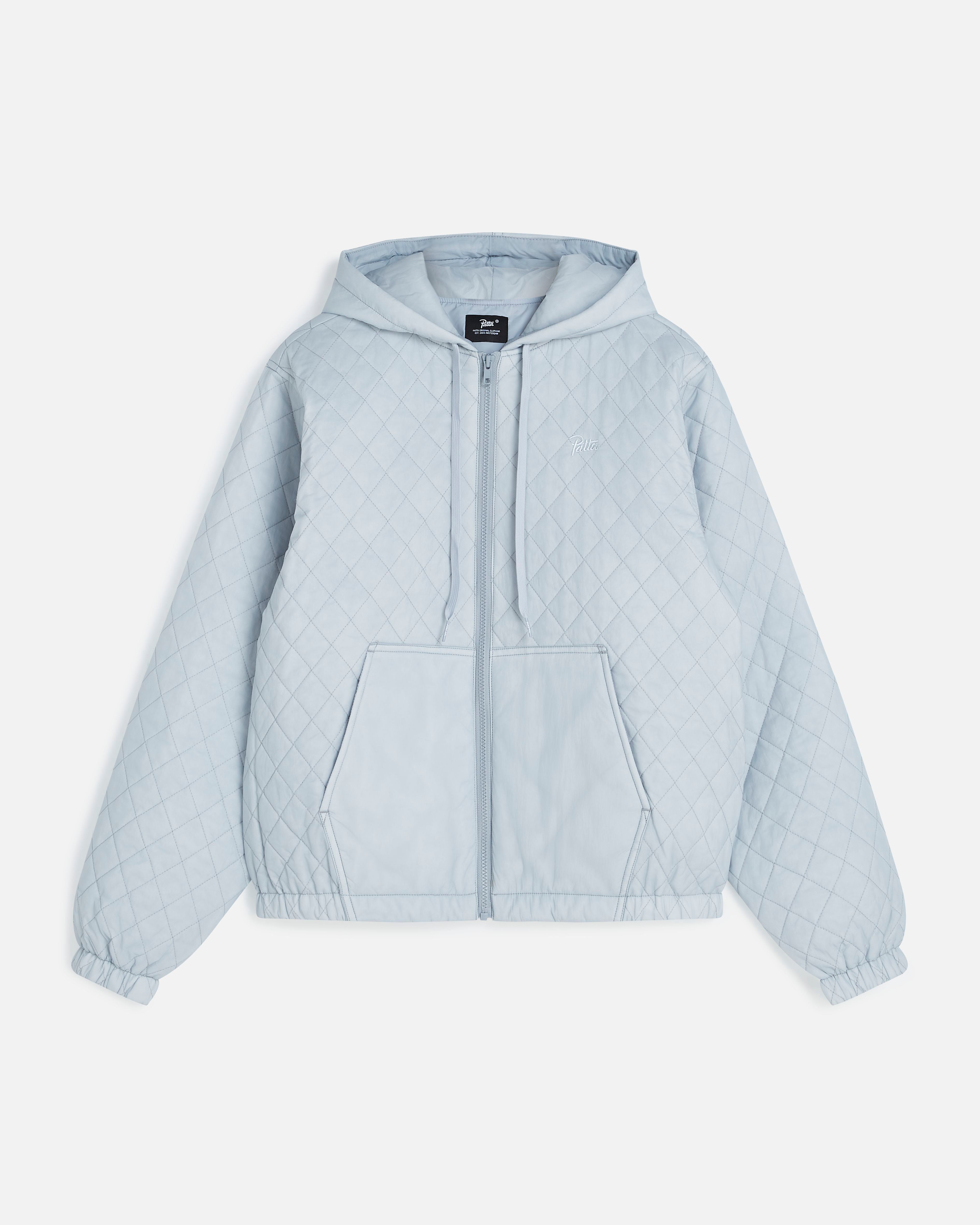 Gray quilted outlet jacket