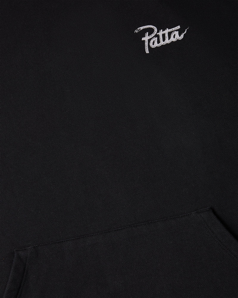 Patta Snake Heart Boxy Hooded Sweater (Black)