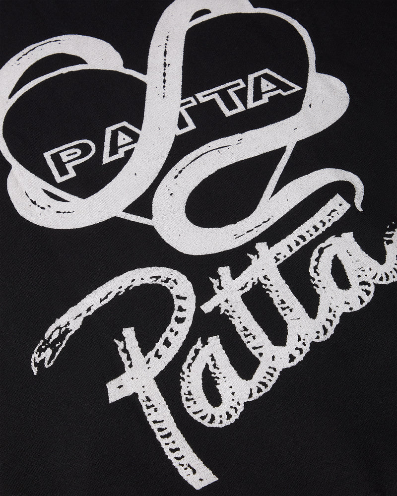 Patta Snake Heart Boxy Hooded Sweater (Black)