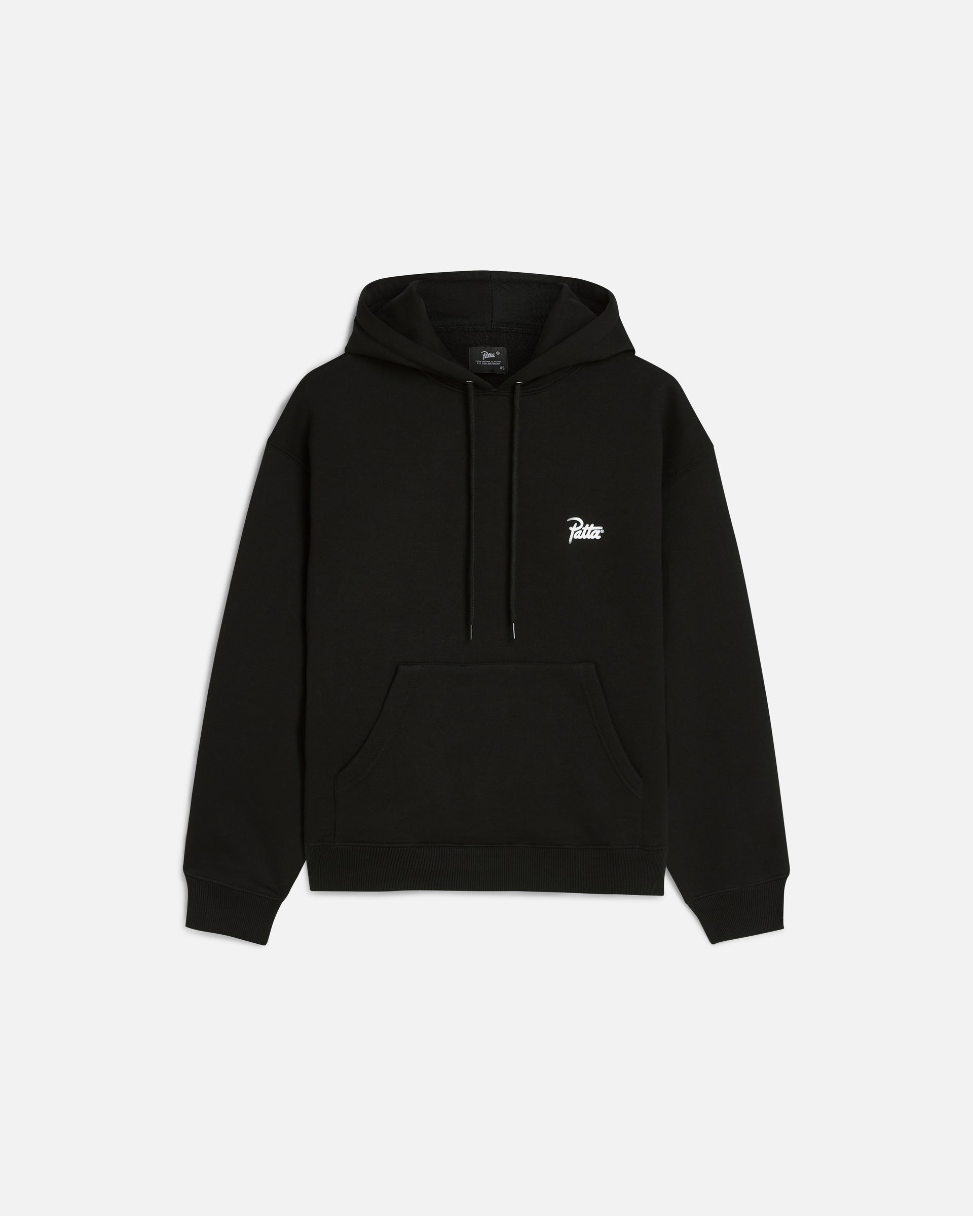 Patta Bark Boxy Hooded Sweater (Black)