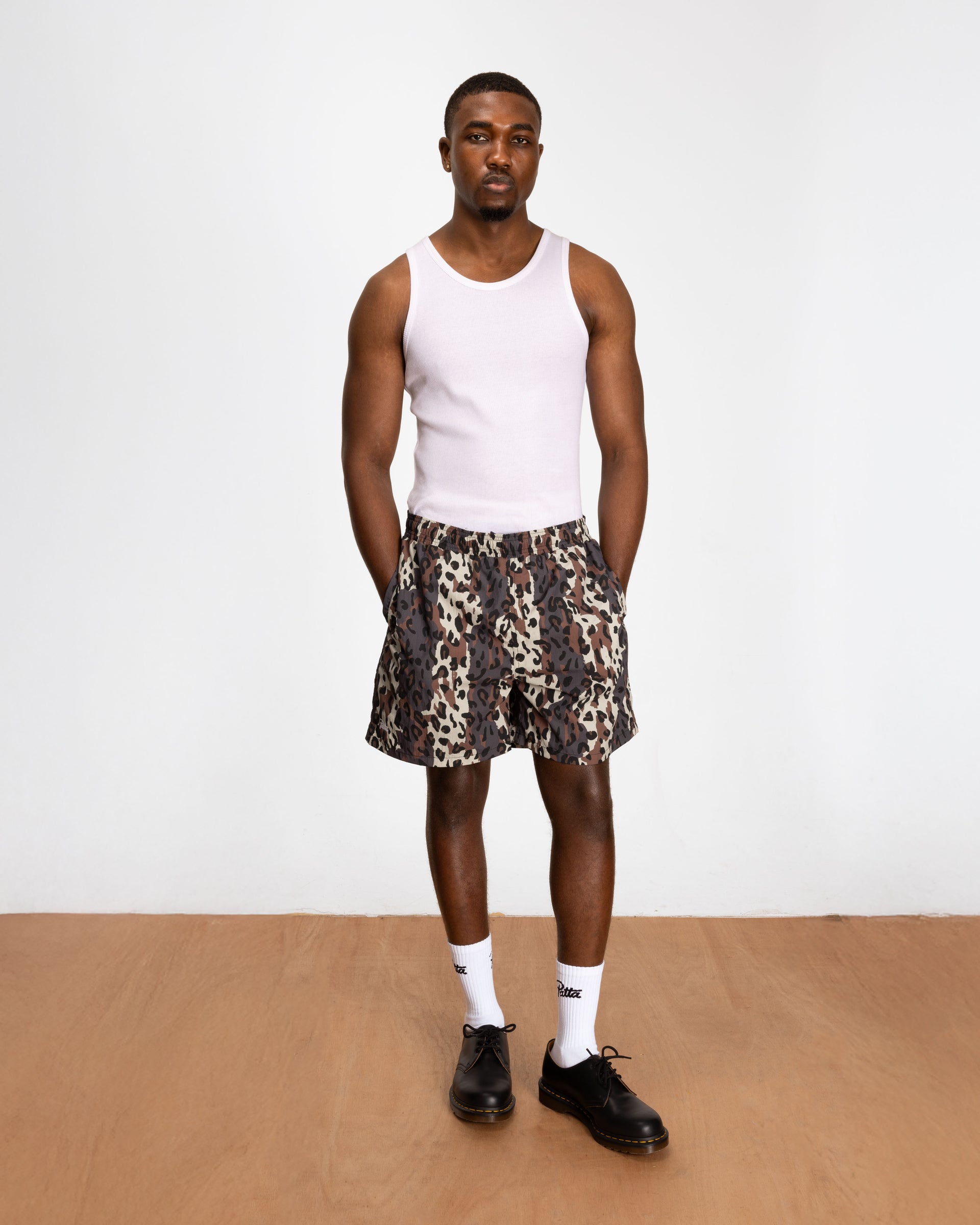 Patta City Leopard Swim Shorts (Tornado)