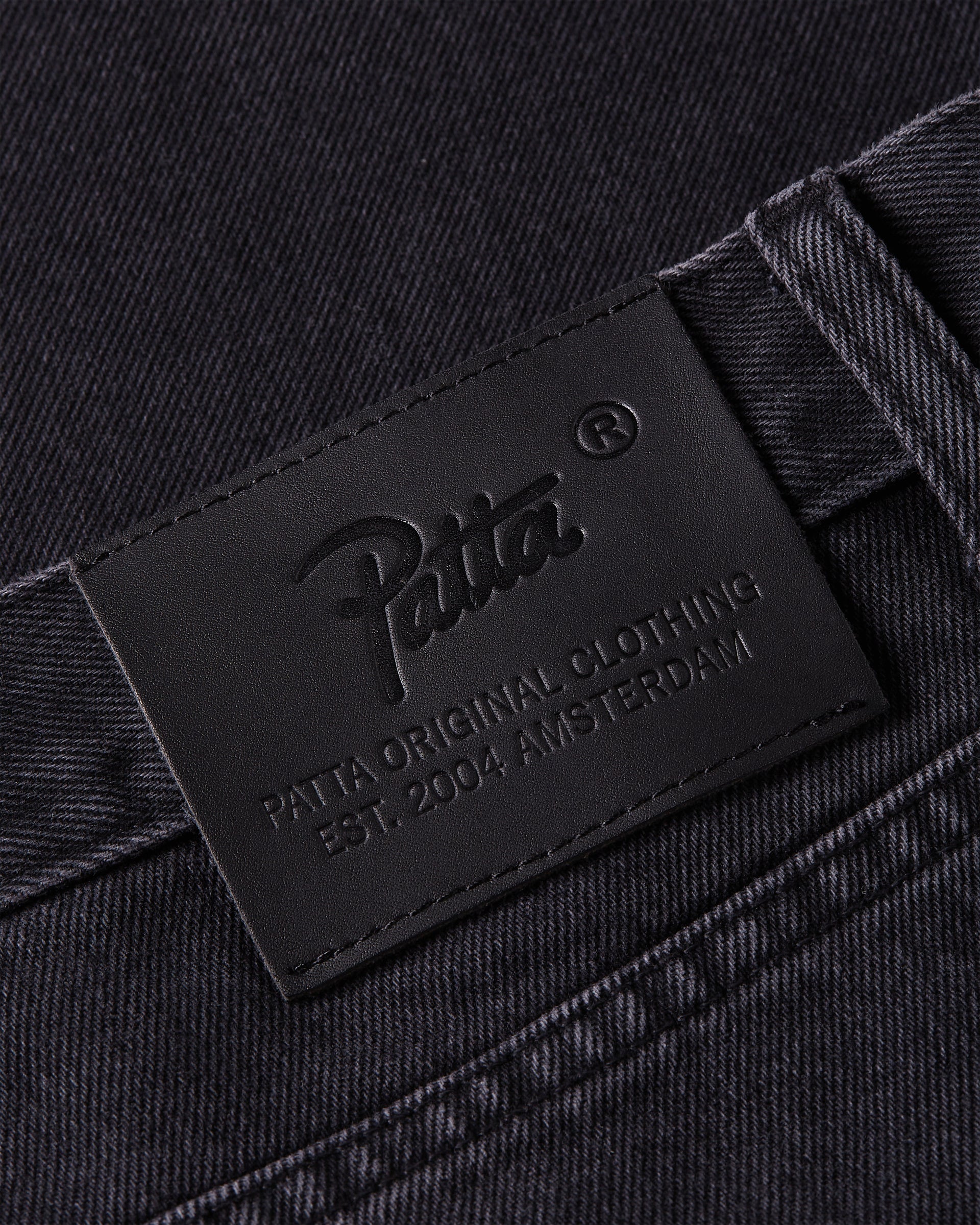 Patta Stonewash Baggy Denim Pants (Black)