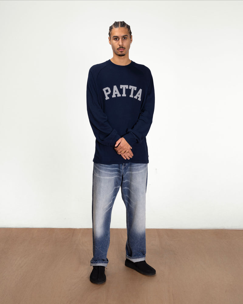 Patta Arc Logo Mesh Longsleeve Jersey - Black Iris