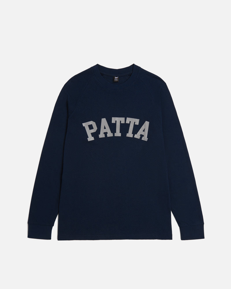 Patta Arc Logo Mesh Longsleeve Jersey - Black Iris