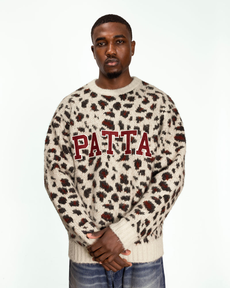 Patta Leopard Brushed Knitted Sweater - Multi