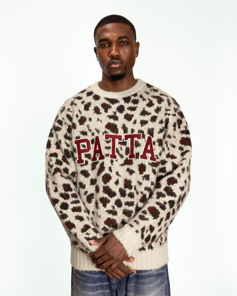 Patta Leopard Brushed Knitted Sweater - Multi