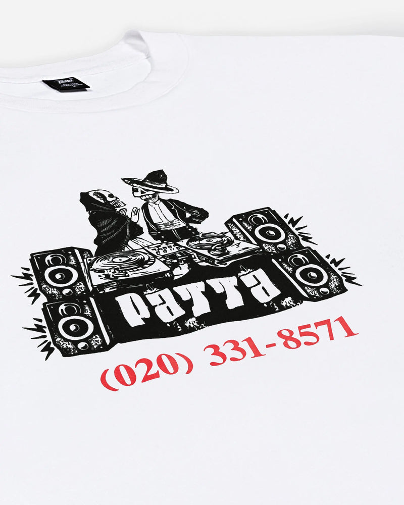 Patta DJ Skully T-Shirt (White) Patta