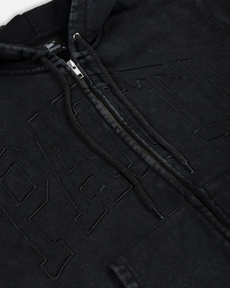 Patta Loopback Logo Zip Hooded Sweater (Moonless Night) Patta