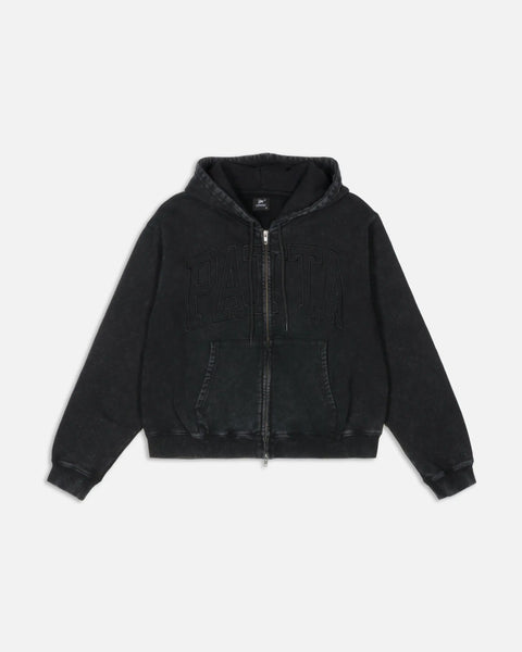 Patta Loopback Logo Zip Hooded Sweater (Moonless Night) - Patta