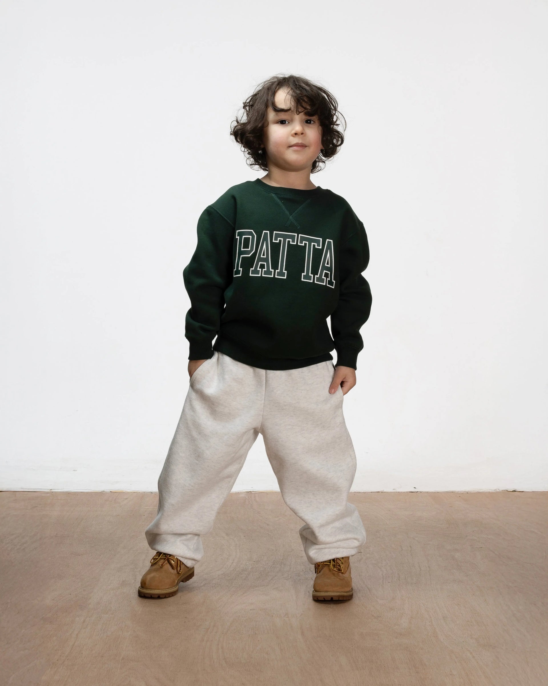 Patta Kids Arc Logo Crewneck Sweater (Pine Grove) Patta