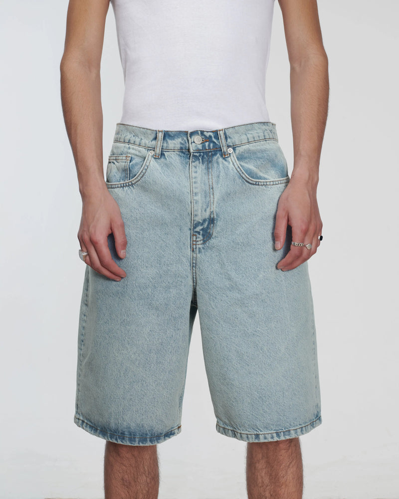 Patta Light Wash Denim Shorts (Light Blue Denim) Patta