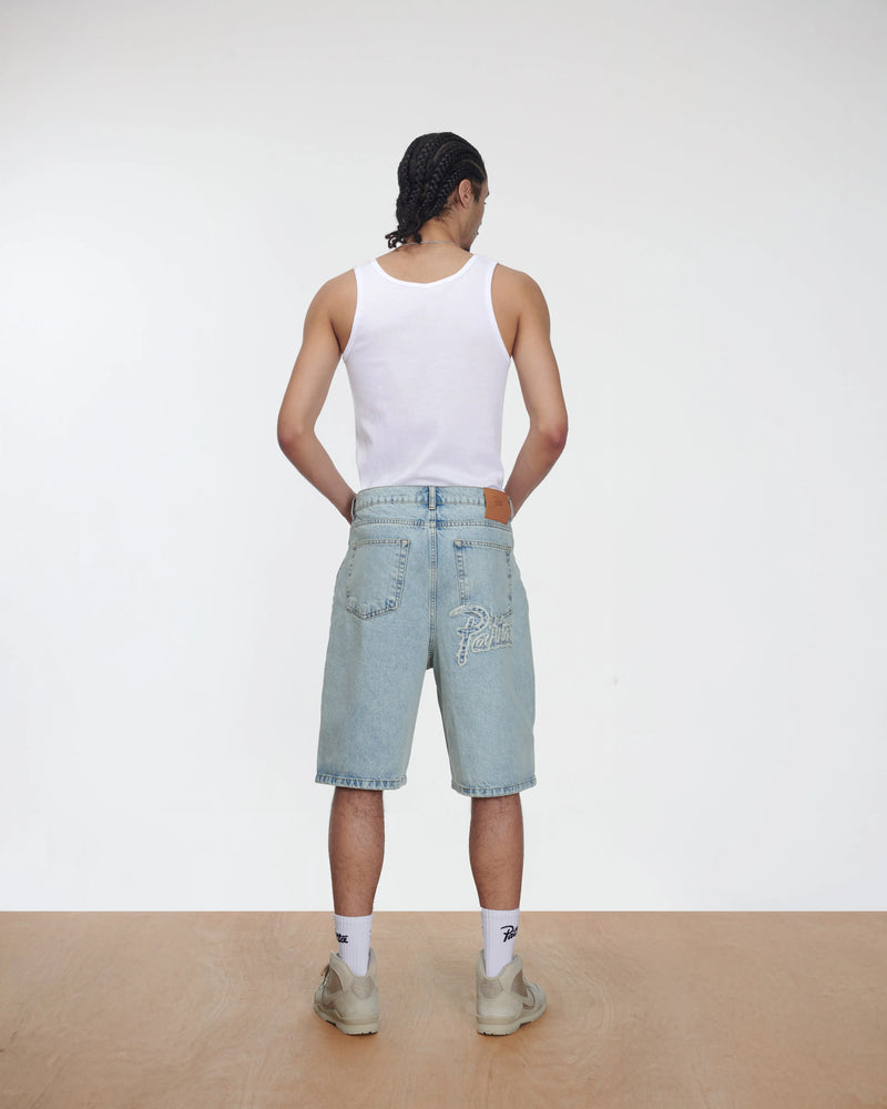 Patta Light Wash Denim Shorts (Light Blue Denim) Patta