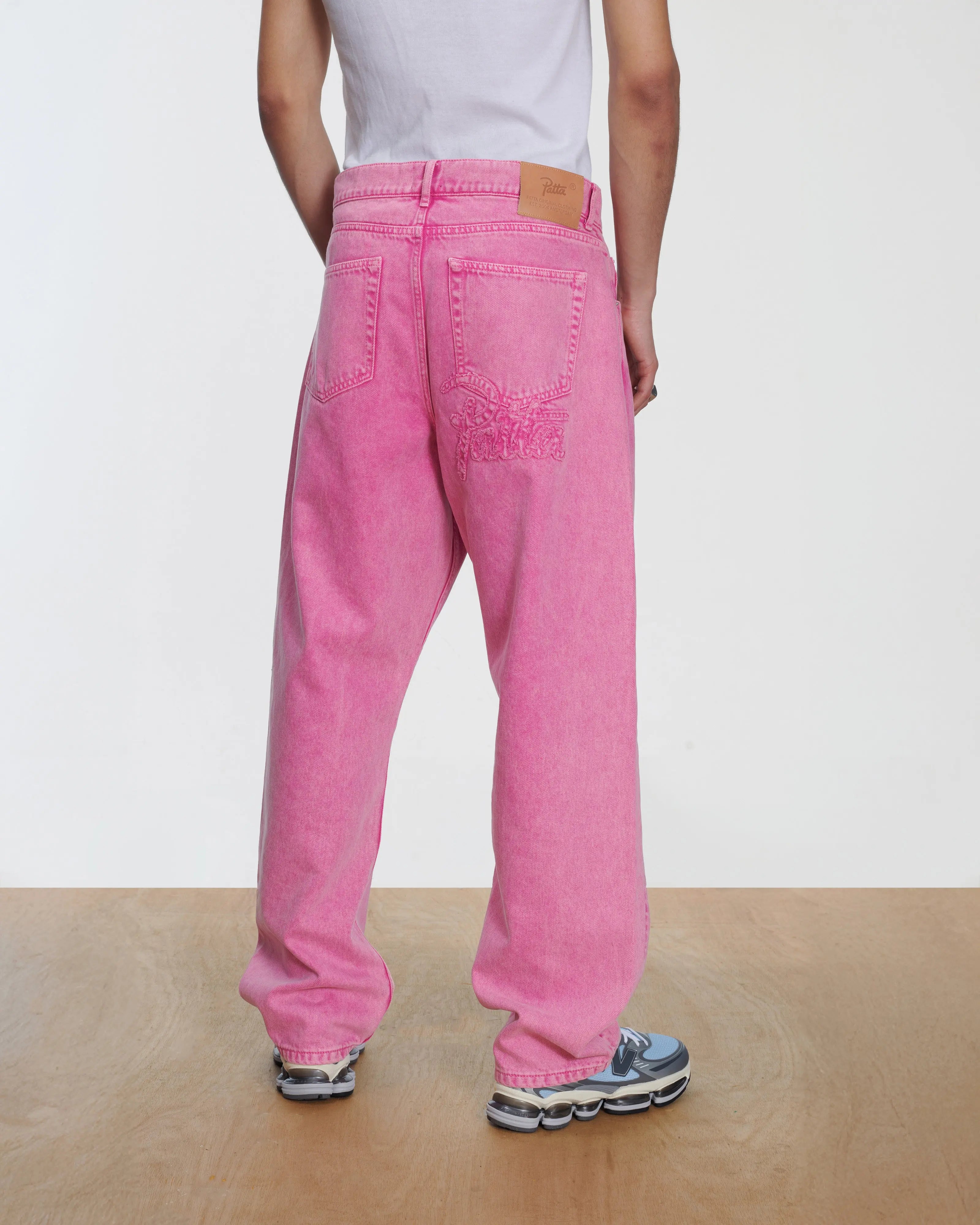 Patta Acid Wash Fuchsia Purple Denim Pants (Fuchsia Purple) - Patta