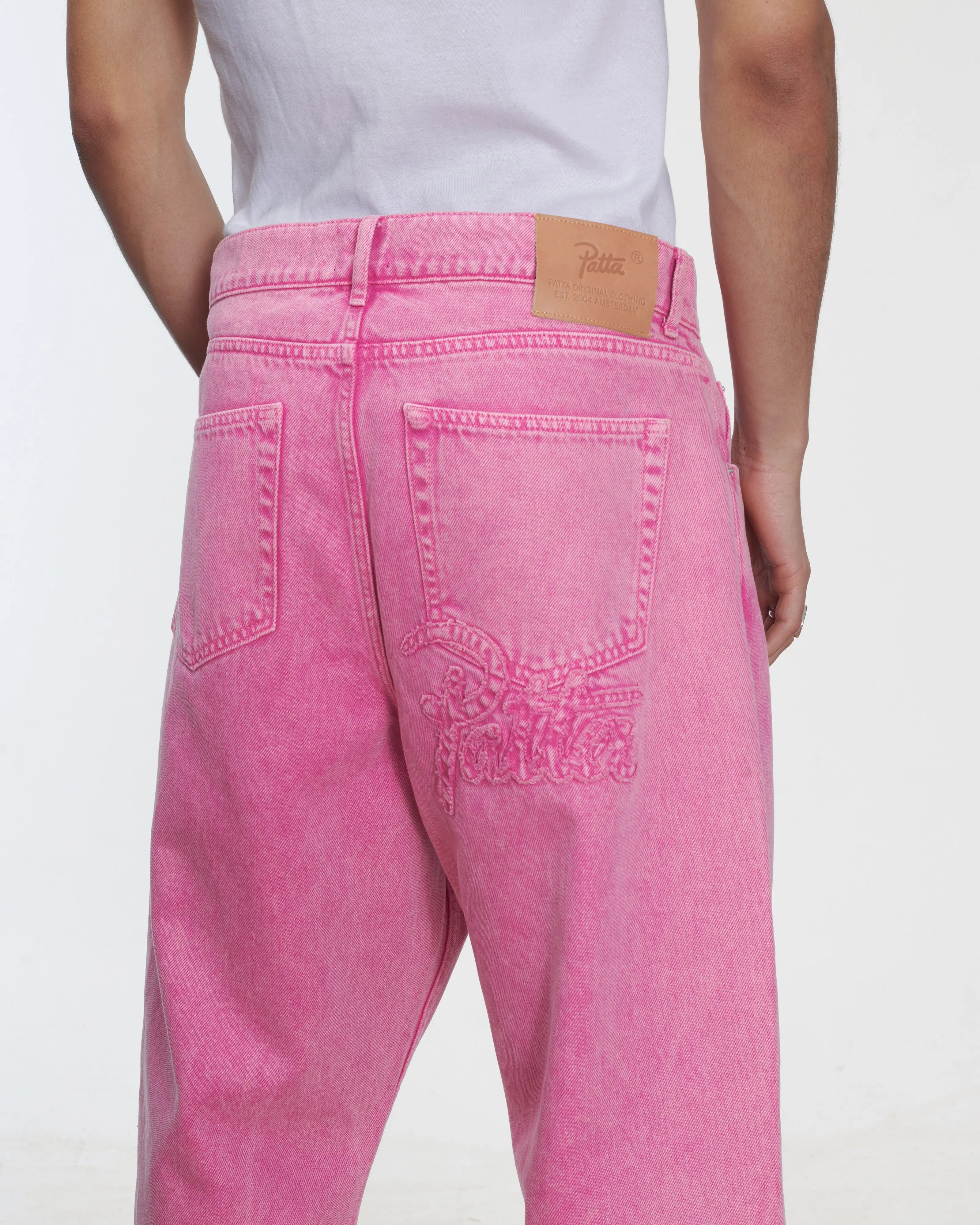Patta Acid Wash Fuchsia Purple Denim Pants (Fuchsia Purple) - Patta